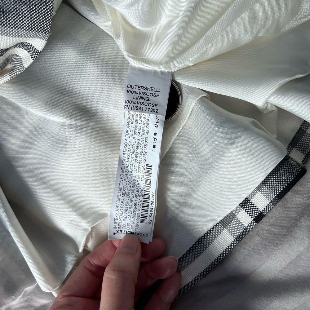 Zara plaid tartan double breasted jacket - Picture 11 of 16
